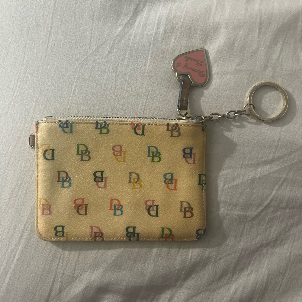 Dooney & Bourke Multicolor Logo Coin Pouch Wallet Purse